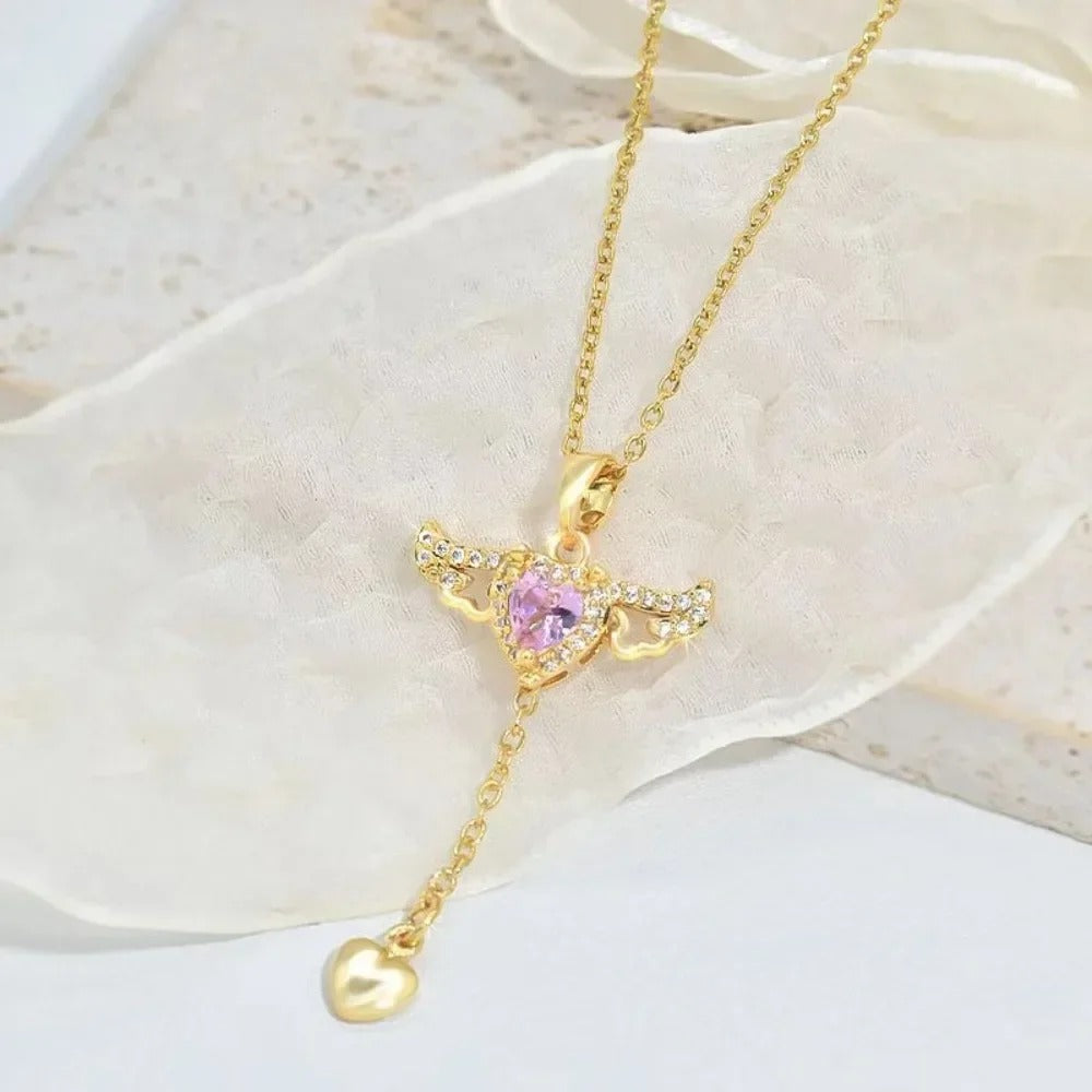 Faithful Adornments "Flying Angel" Necklace With Flapping Wings