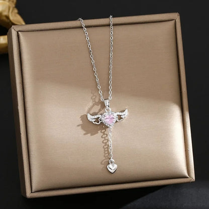 Faithful Adornments "Flying Angel" Necklace With Flapping Wings