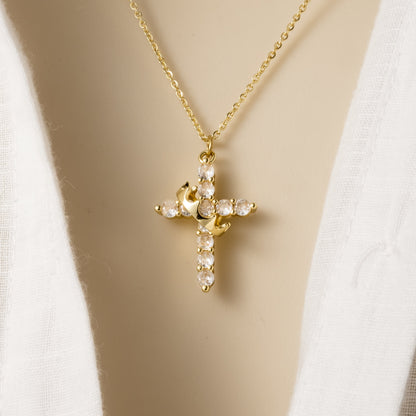 Faithful Adornments "Crown on the Cross" Necklace