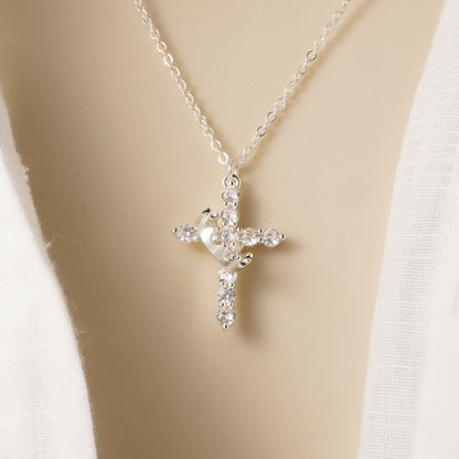 Faithful Adornments "Crown on the Cross" Necklace